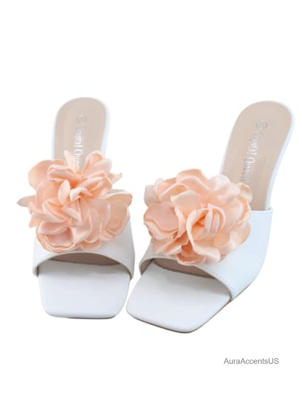 Satin Rose Shoe Clips Removable Heel Buckles Wedding Bridal Accessories